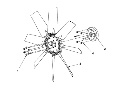 Engine Group - Fan Diagram and Parts List for 080087-00  Briggs and Stratton Generator